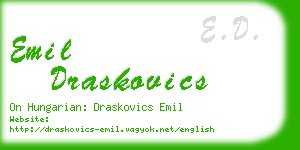 emil draskovics business card